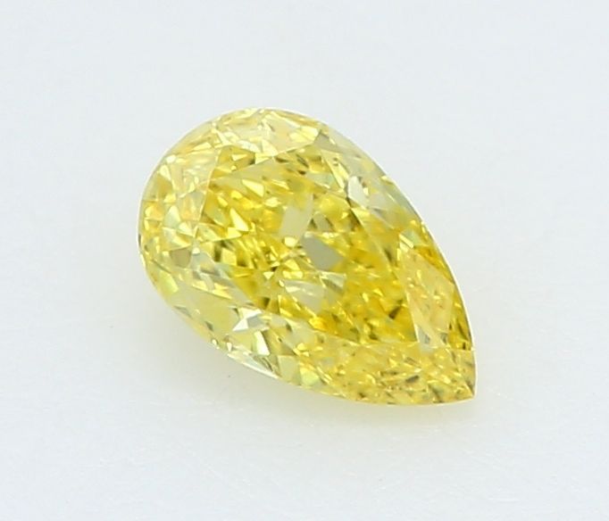 0.21 CT Fancy Vivid Yellow PEAR