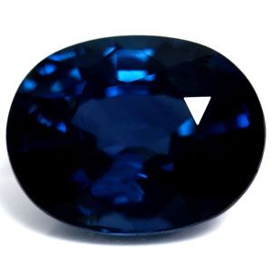 Szafir 2,00 ct, niebieski, szlif owalny
