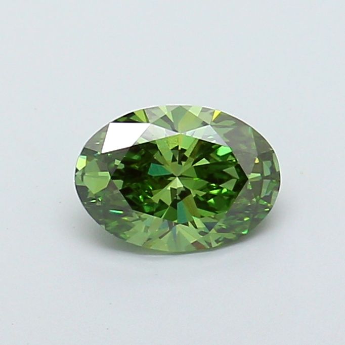 1.05 CT Fancy Vivid Green OVAL