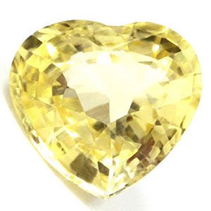 Szafir 1,04 ct, żółty, szlif serce