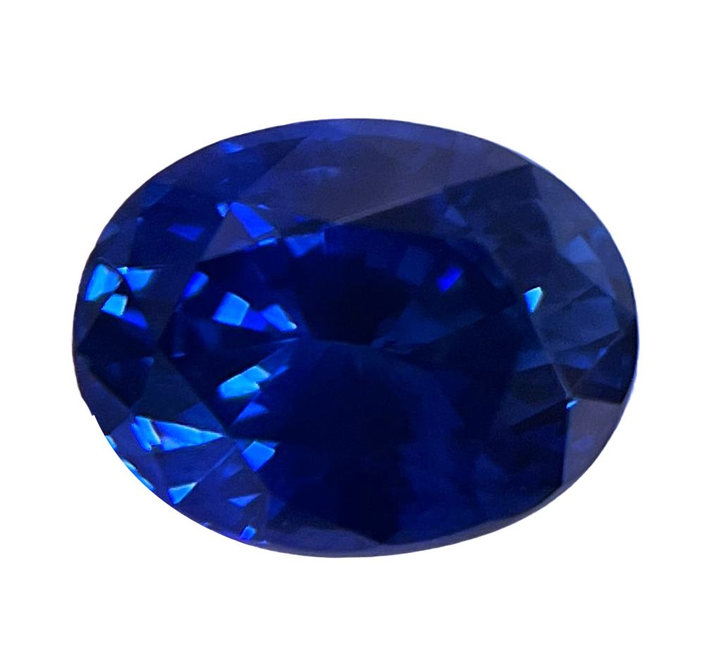 Szafir 3,44 ct, niebieski, szlif owalny