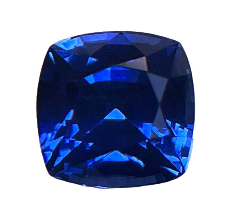 Szafir 2,21 ct, niebieski, szlif cushion