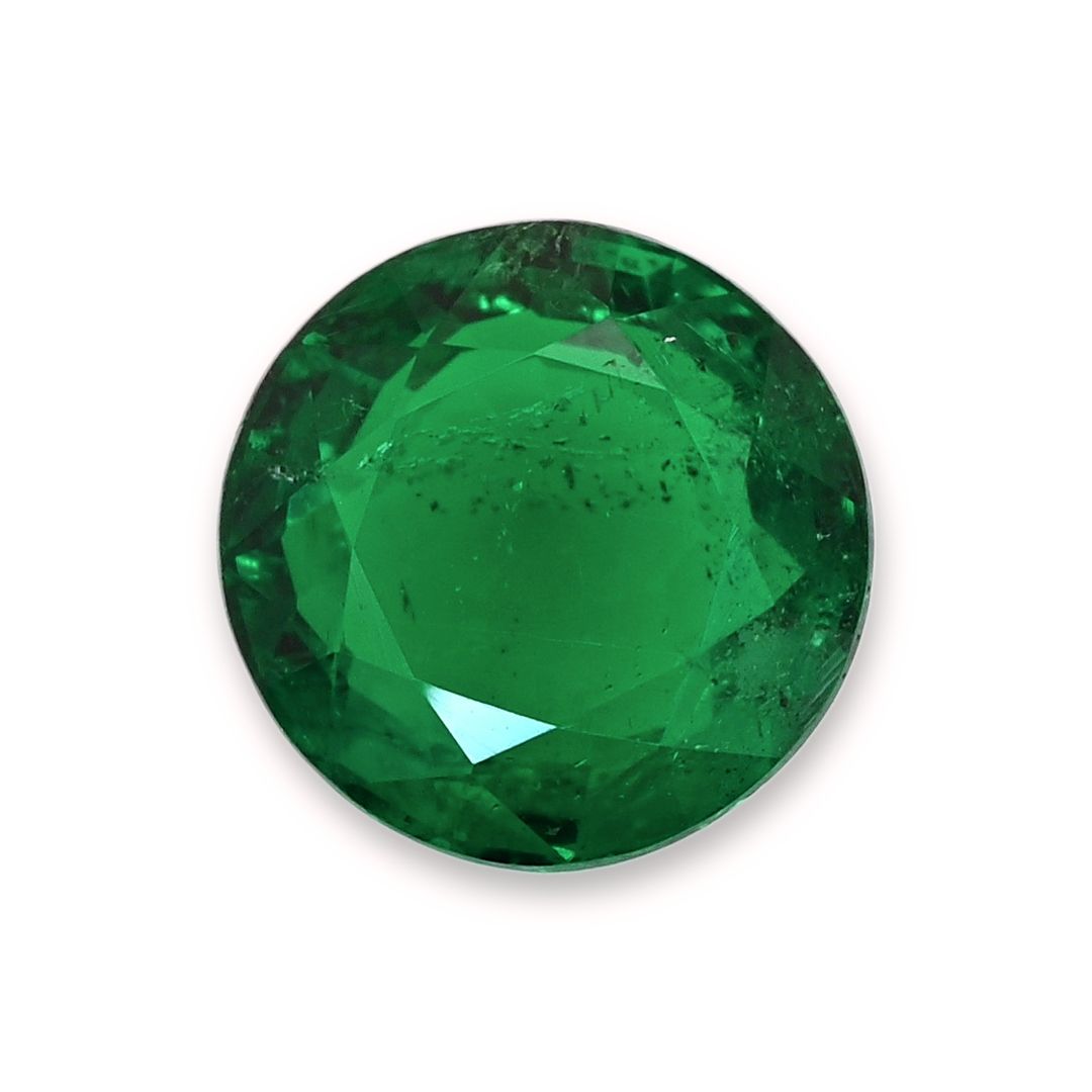 Szmaragd 1,32 ct, zielony, szlif okrągły