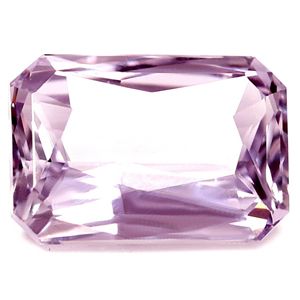 Szafir 1,56 ct, różowy, szlif szmaragdowy