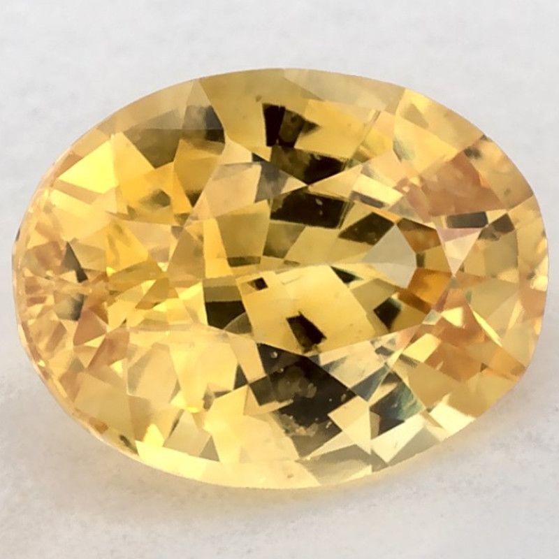 Szafir 1,39 ct, żółty, szlif owalny