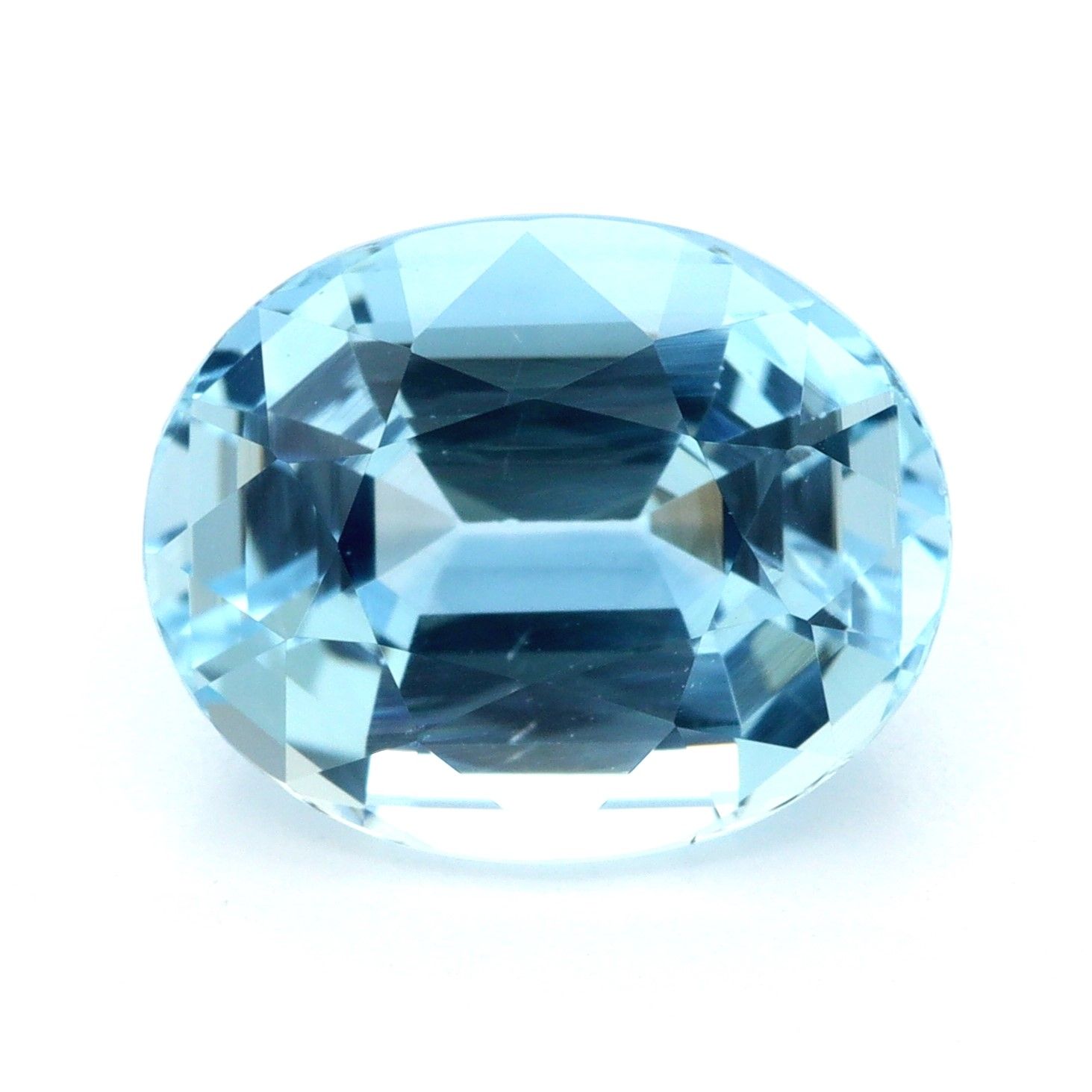 AQUAMARINE FACETED 3.08ct BLUE BLUE EC BRAZIL HEATED
