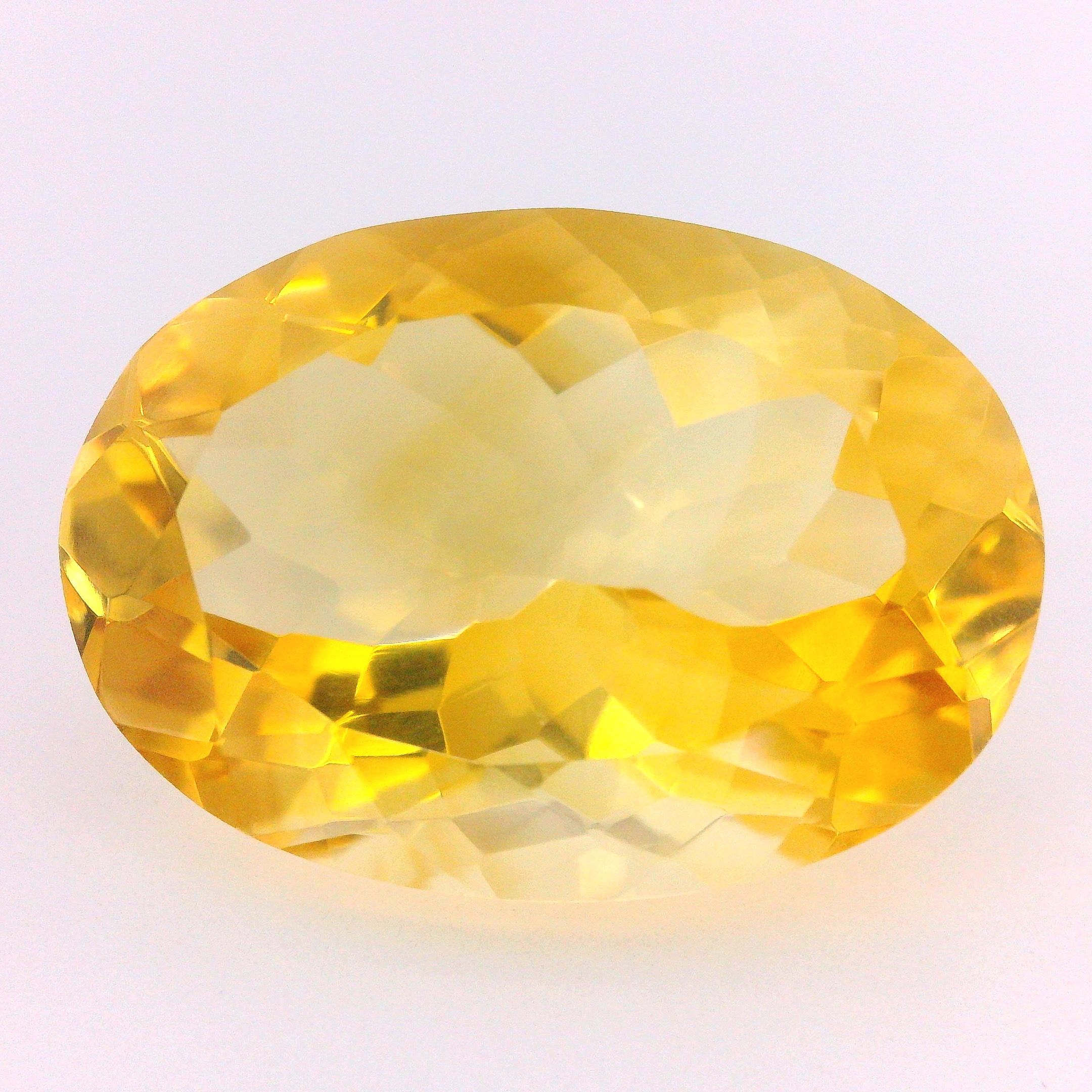 Cytryn 20,29 ct, żółty, szlif owalny