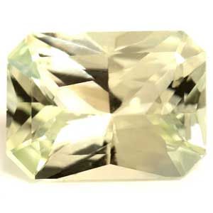 Szafir 1,30 ct, biały, szlif szmaragdowy