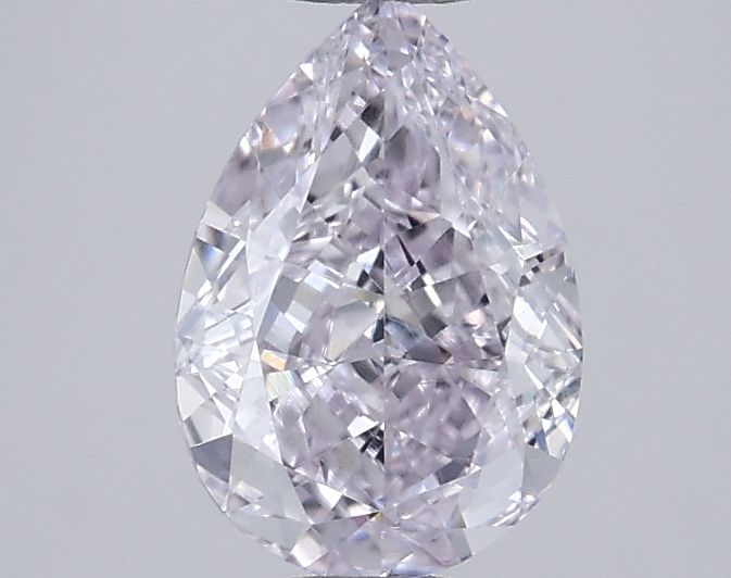 0.5-carat pear diamond with null color, Fair cut, and VS2 clarity.