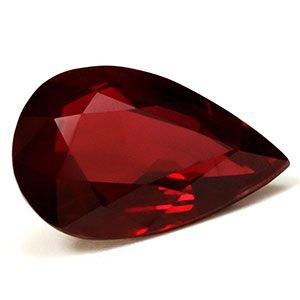 Rubin 3,02 ct, czerwony, szlif gruszka