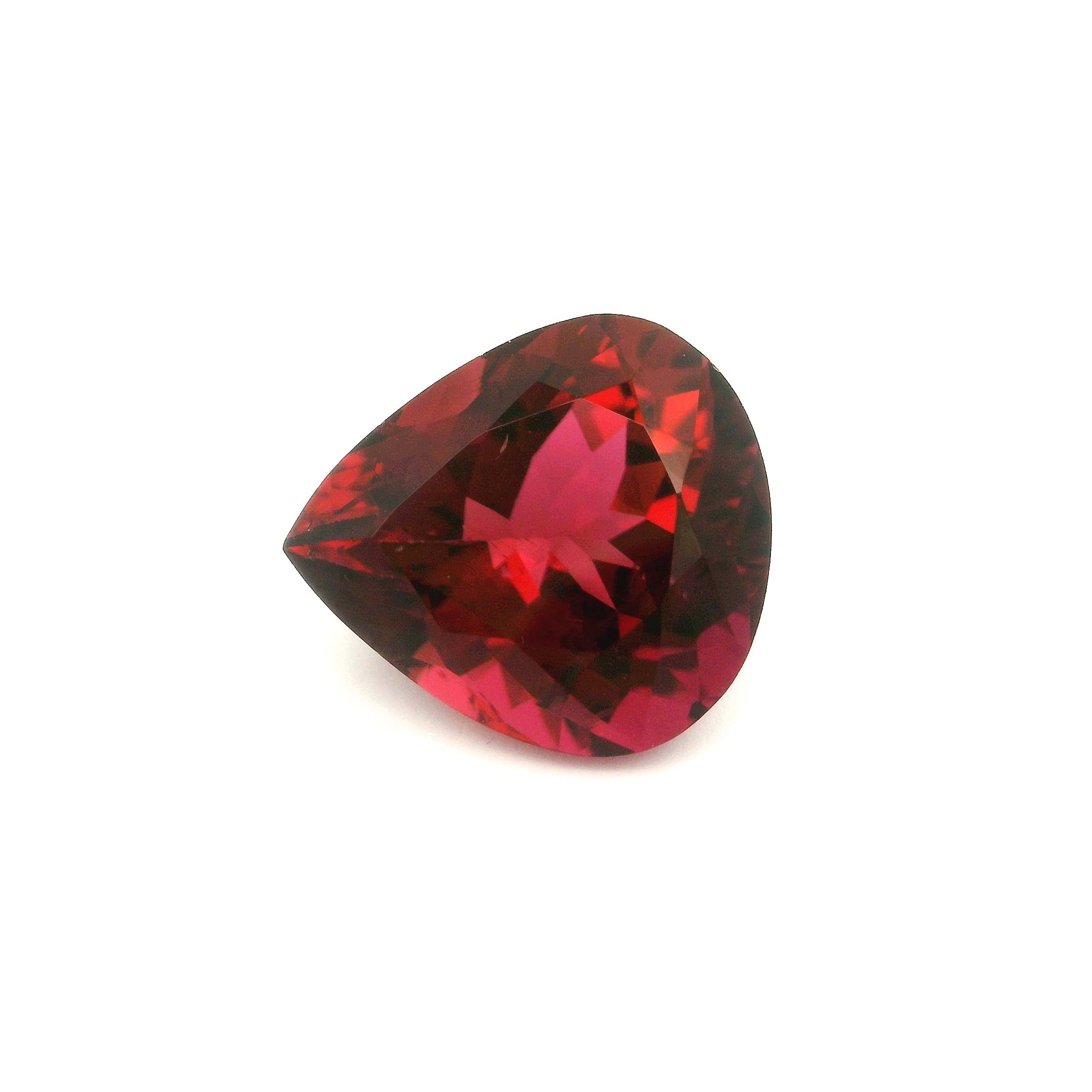 Turmalin 6,63 ct, różowy, szlif gruszka