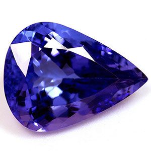 Tanzanit 4,41 ct, niebieski, szlif gruszka