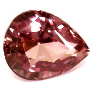 Szafir 1,29 ct, różowy, szlif gruszka