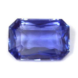 Szafir 1,38 ct, niebieski, szlif szmaragdowy
