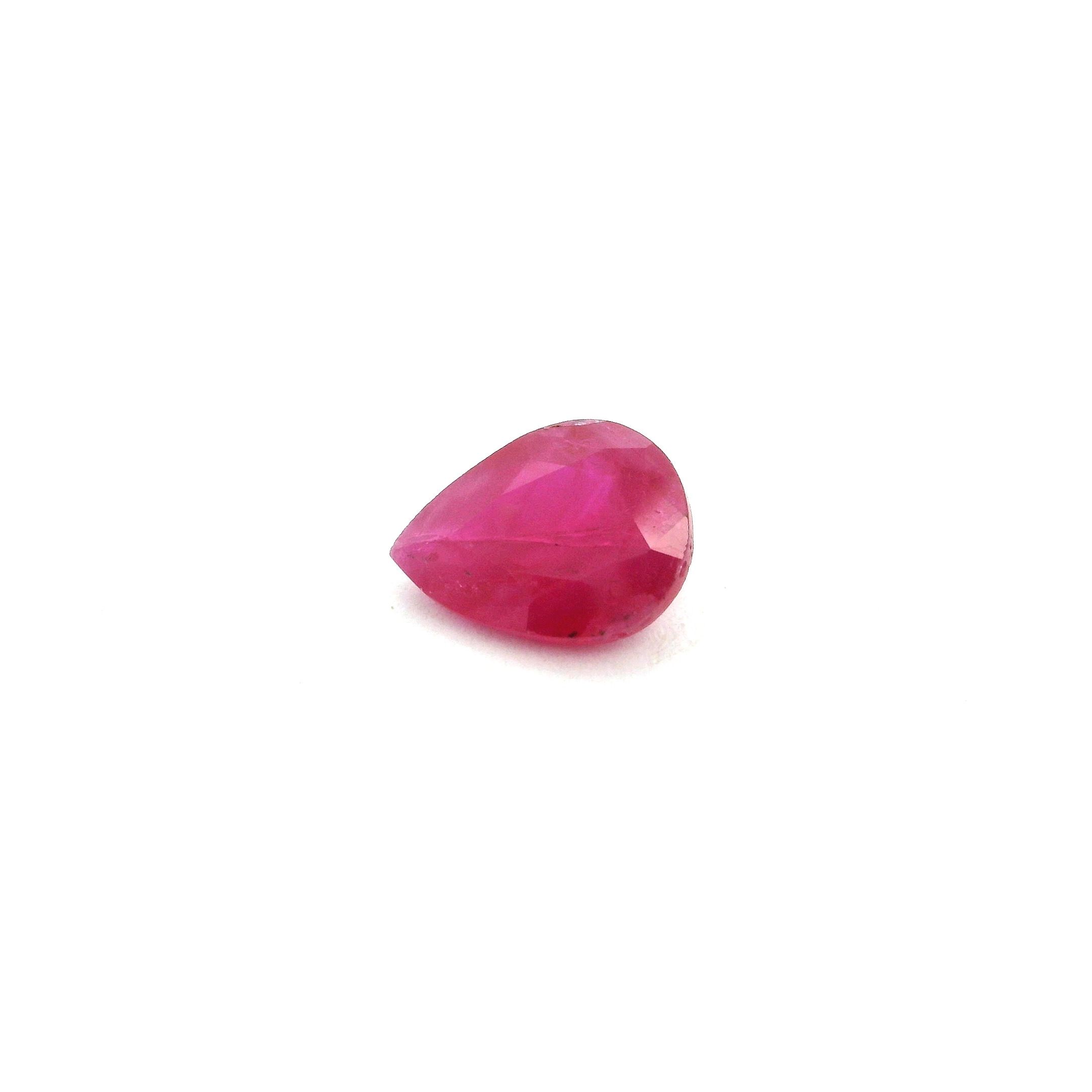 RUBY FACETED 1.29ct RED Medium Intense MI KENYA HEATED