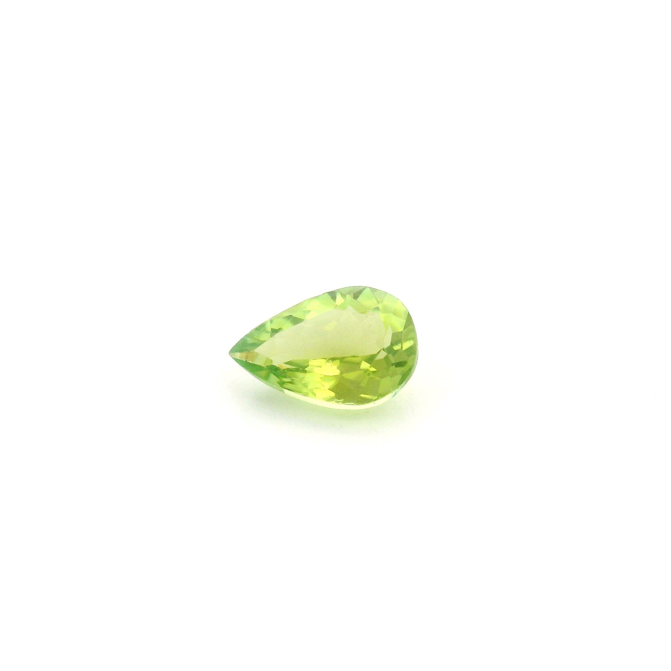 Turmalin 1,25 ct, zielony, szlif gruszka