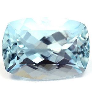 Akwamaryn 4,95 ct, niebieski, szlif cushion