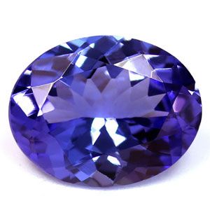 Tanzanit 1,95 ct, niebieski, szlif owalny
