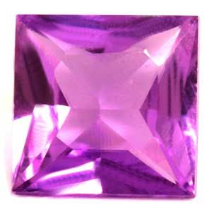 Szafir 1,30 ct, różowy, szlif kwadratowy