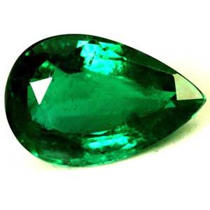 Szmaragd 1,20 ct, zielony, szlif gruszka