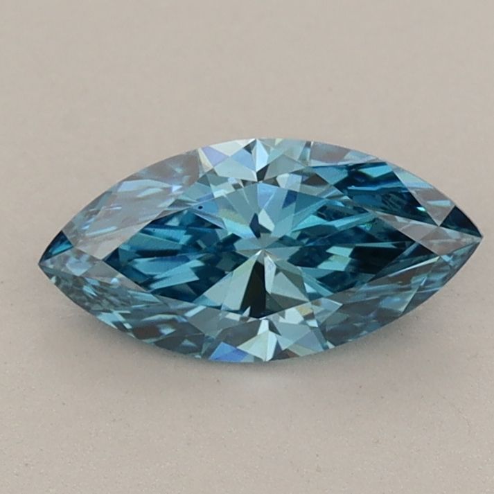 0.69 CT Fancy Vivid Blue MARQUISE