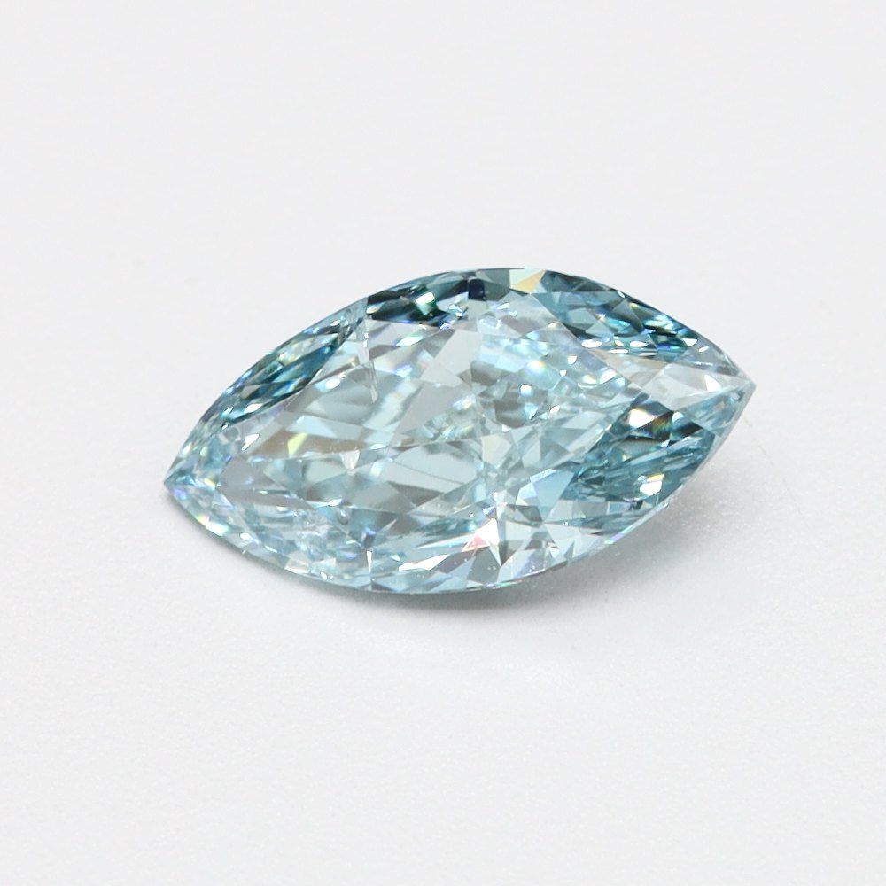 0.4 CT Fancy Vivid Blue MARQUISE