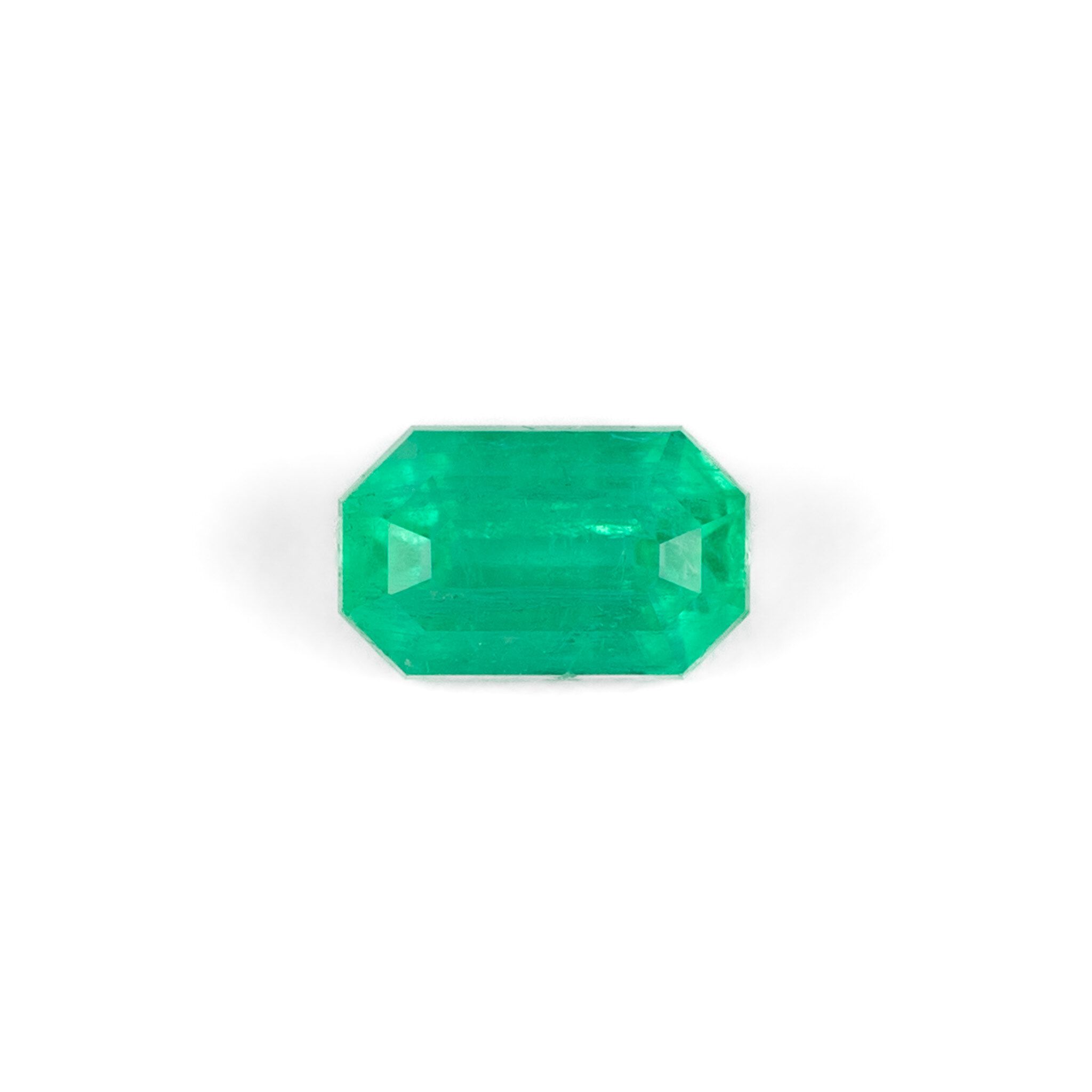 Szmaragd 1,45 ct, zielony, szlif ośmiokątny