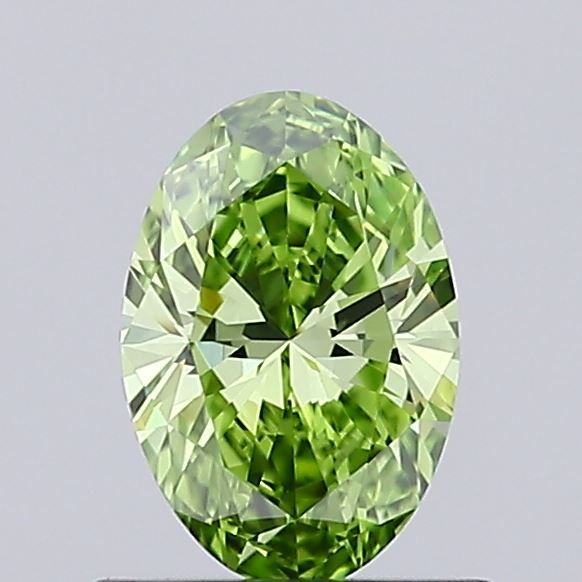 0.54 CT Fancy Vivid Green OVAL