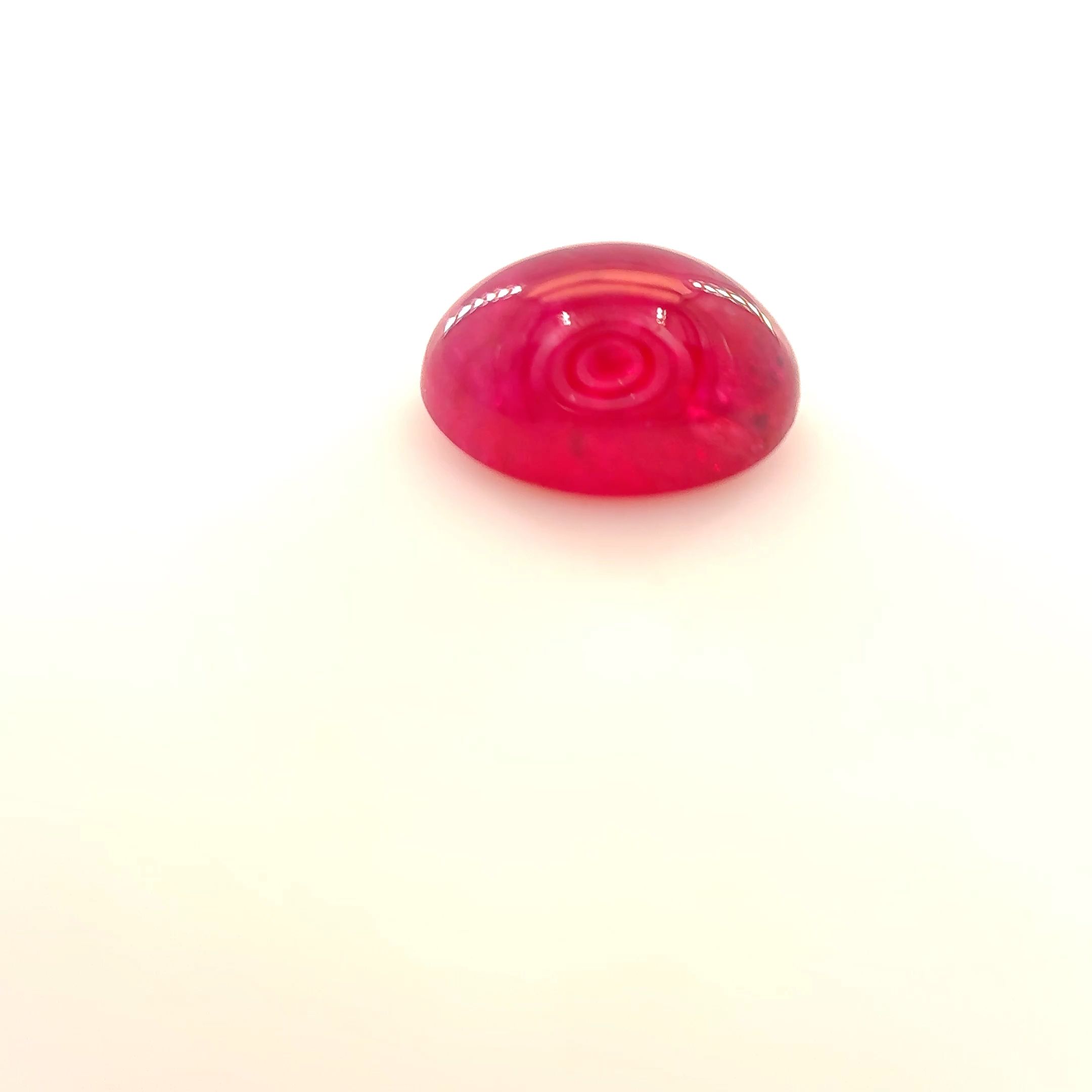 Rubin 1,47 ct, czerwony, kaboszon