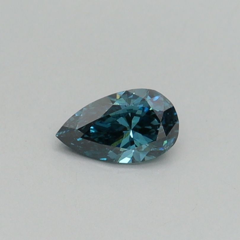 0.22 CT Fancy Deep Greenish Blue PEAR