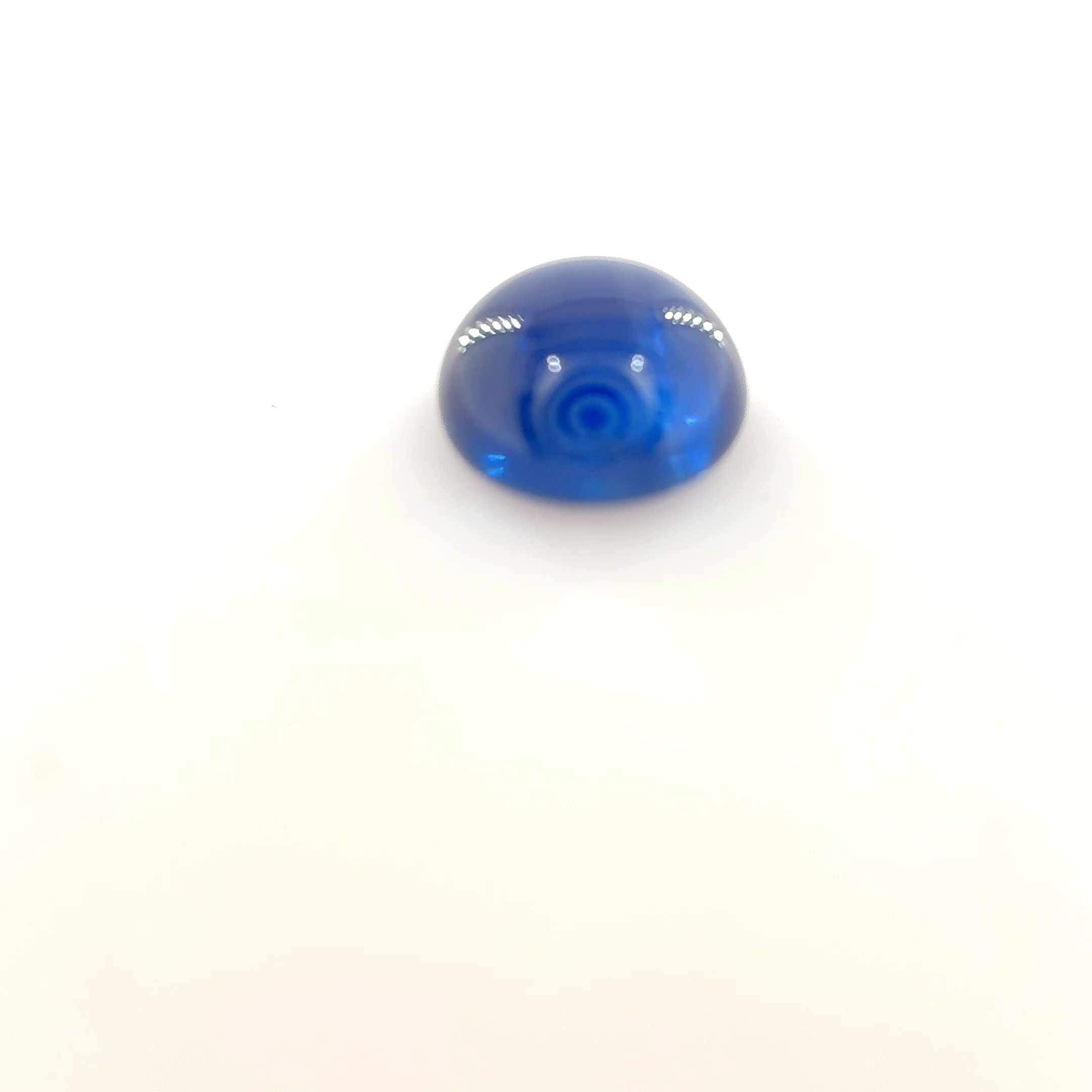 Szafir 1,17 ct, niebieski, kaboszon