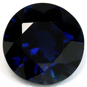 Szafir 1,08 ct, niebieski, szlif okrągły