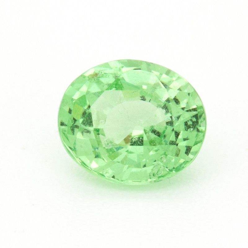 Granat 1,31 ct, zielony, szlif owalny