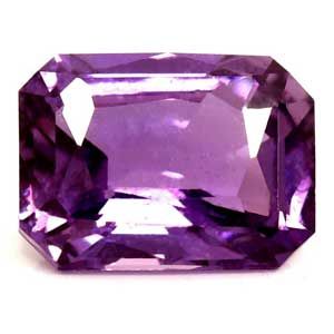 Szafir 1,51 ct, purpurowy, szlif szmaragdowy