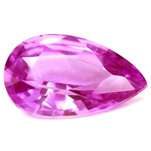 Szafir 1,26 ct, różowy, szlif gruszka