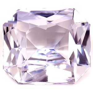 Szafir 3,14 ct, biały, szlif szmaragdowy