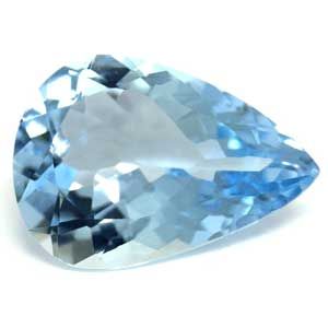 Akwamaryn 2,72 ct, niebieski, szlif gruszka