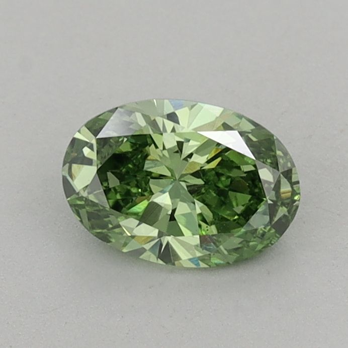 0.57 CT Fancy Vivid Green OVAL