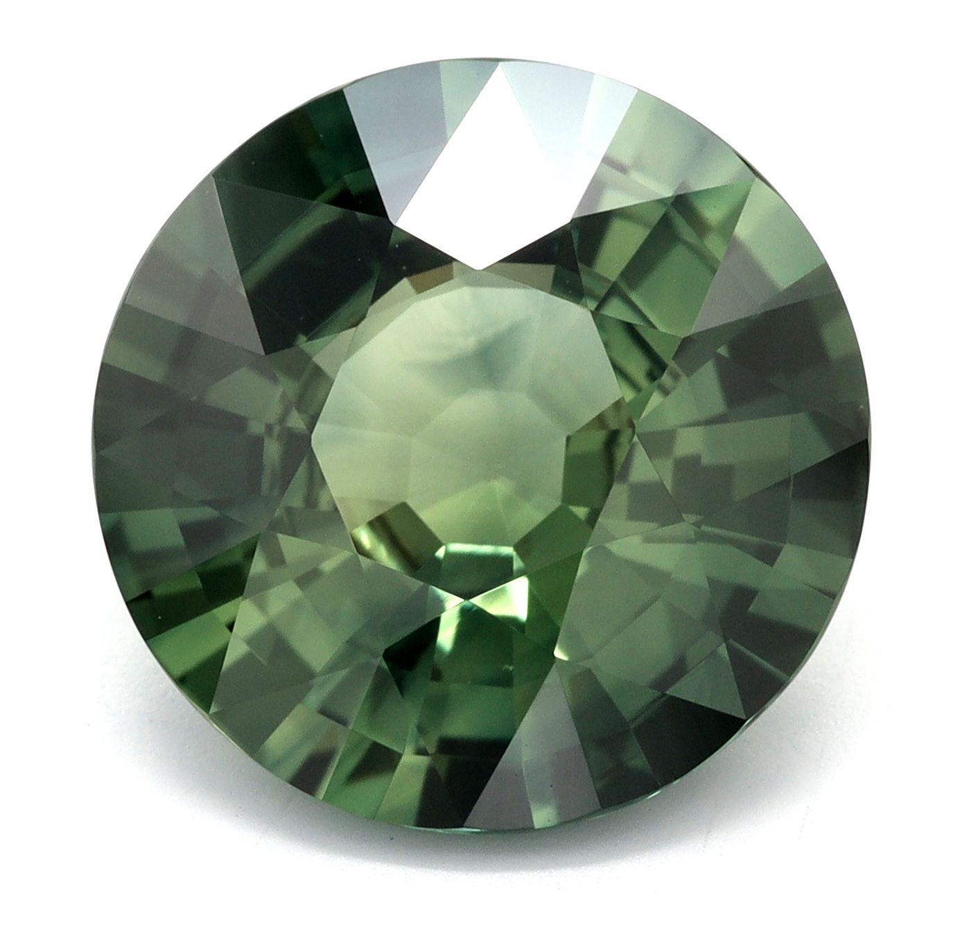 SAPPHIRE FACETED 5.19ct GREEN EC AUSTRALIA HEATED