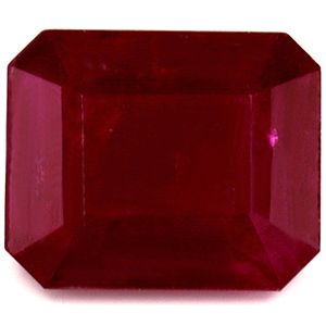 Rubin 1,05 ct, czerwony, szlif szmaragdowy