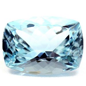 Akwamaryn 4,64 ct, niebieski, szlif cushion