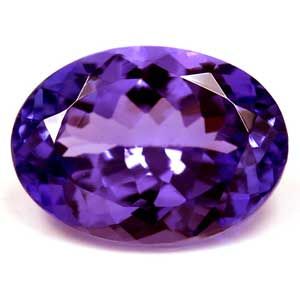 Tanzanit 1,30 ct, niebieski, szlif owalny