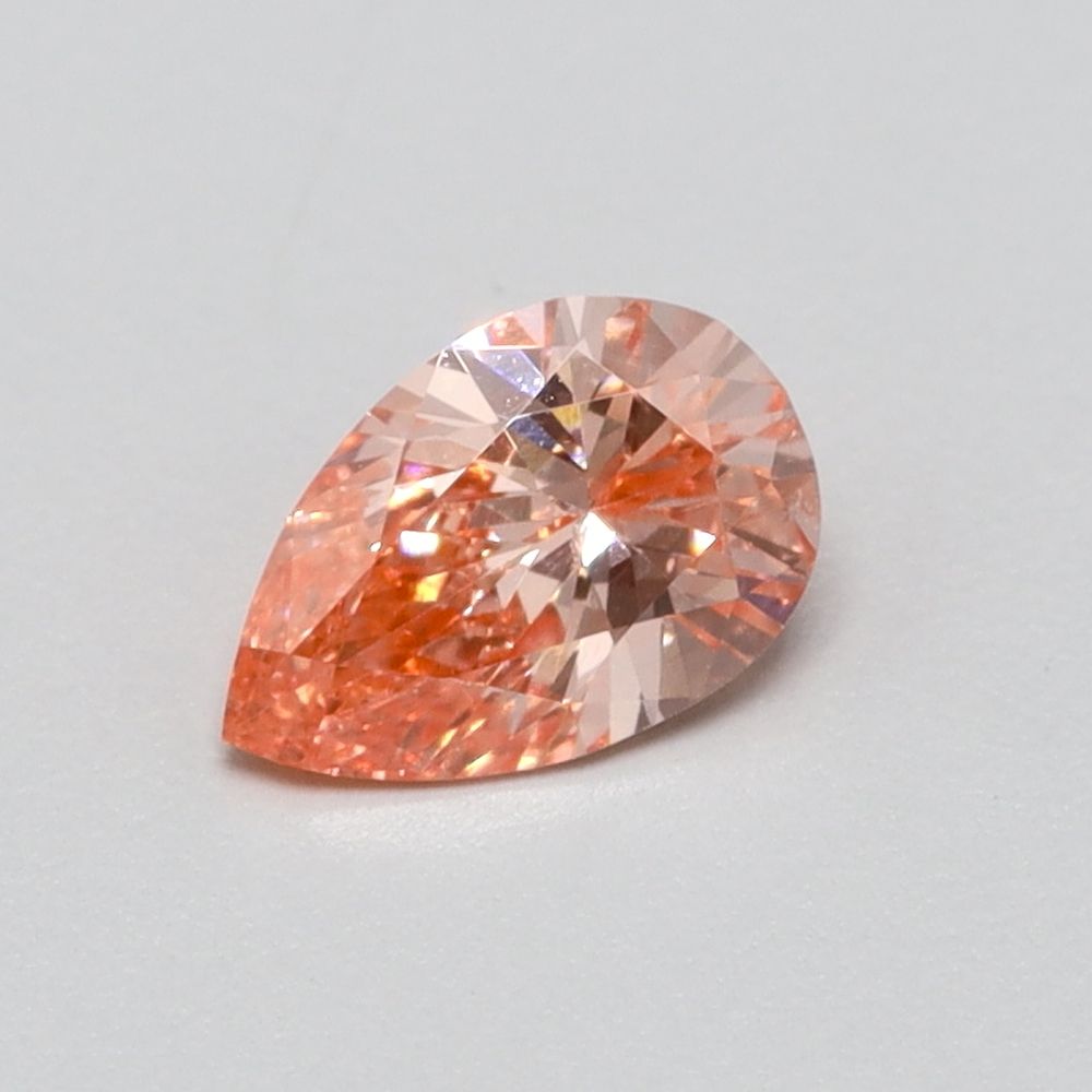 0.19 CT Fancy Vivid Orangey Pink PEAR