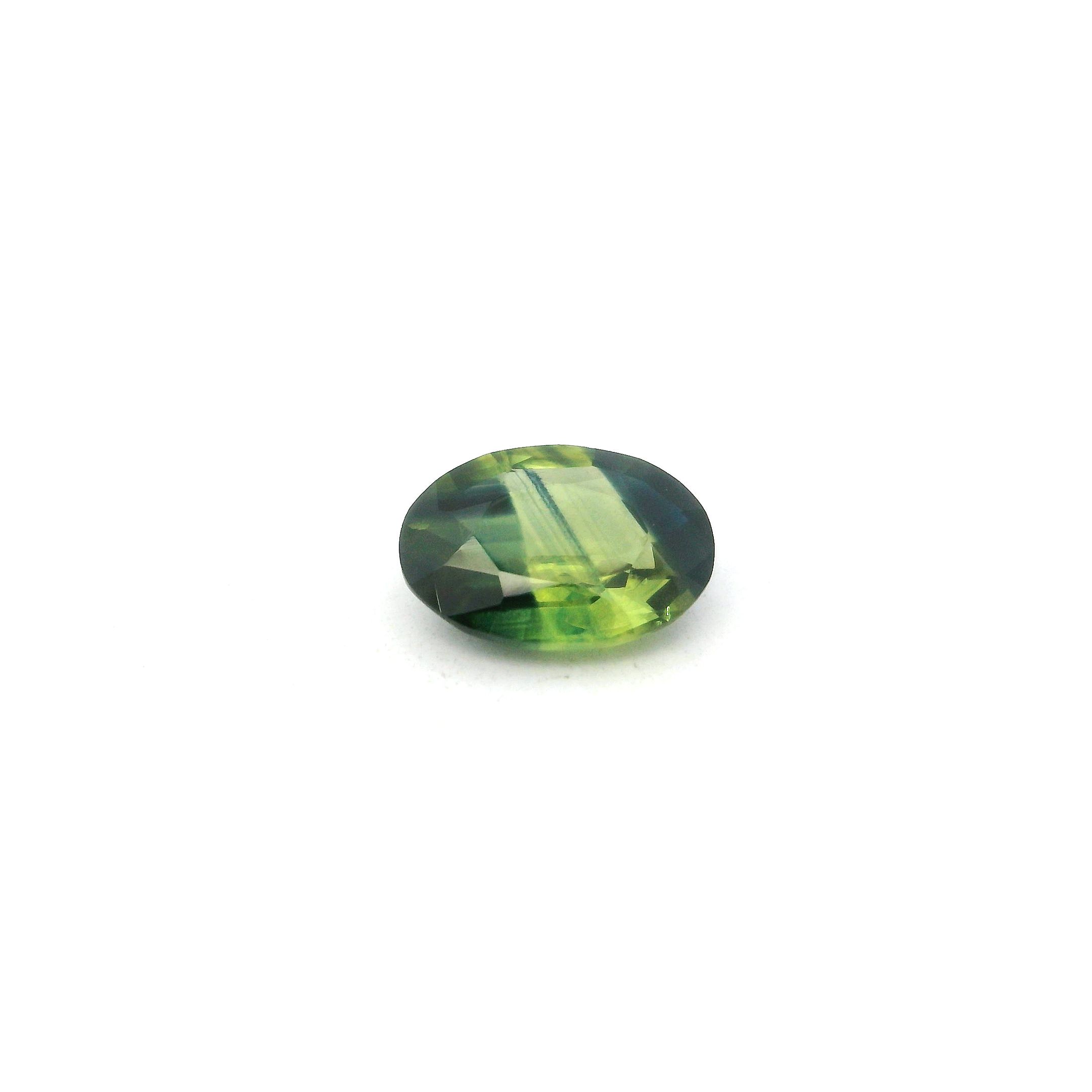 Szafir 1,06 ct, dwubarwny, szlif owalny
