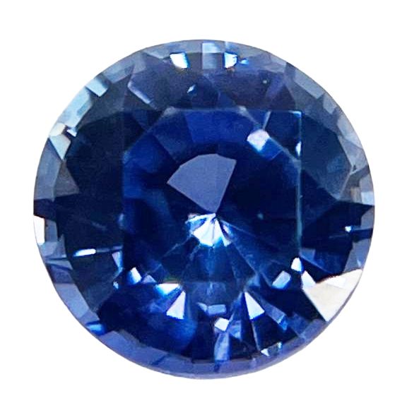 Szafir 1,19 ct, niebieski, szlif okrągły
