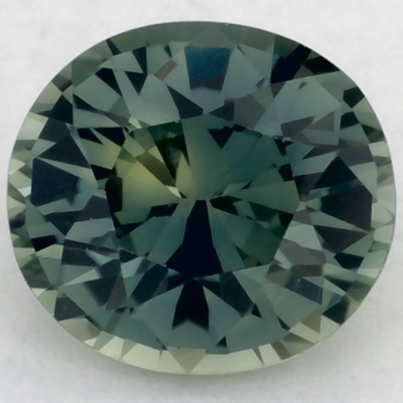 Szafir 1,13 ct, zielony, szlif owalny
