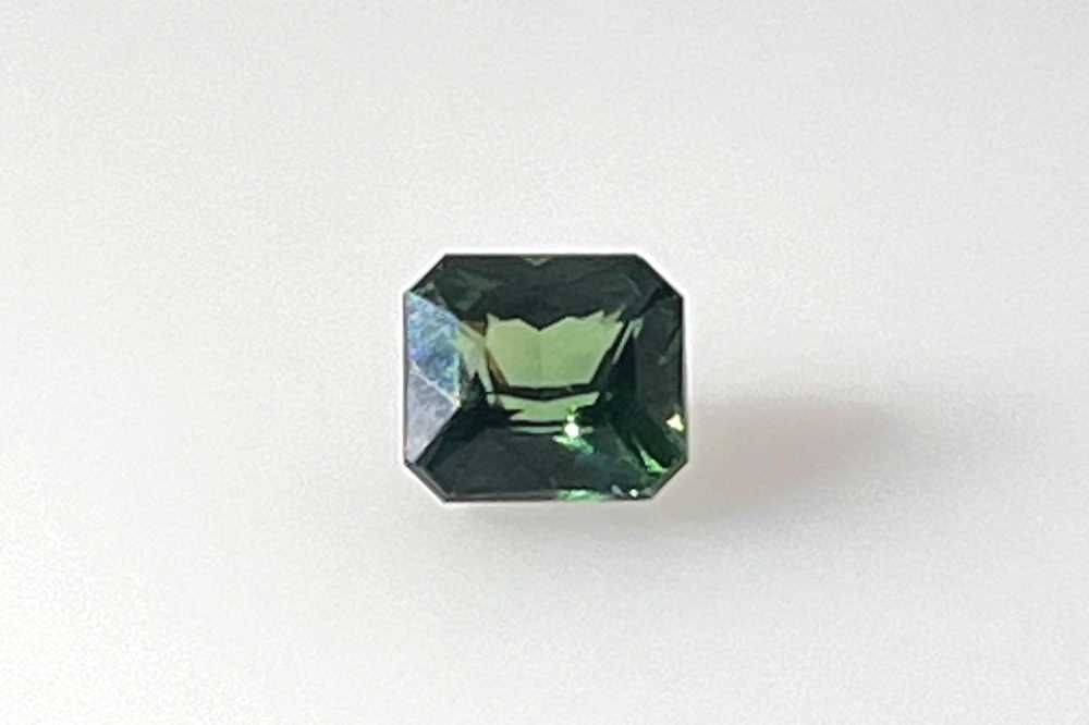 Szafir 1,08 ct, morski, szlif asscher