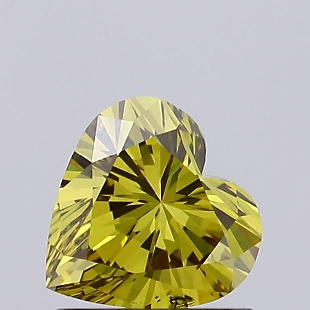 0.73 CT Fancy Deep Yellow HEART