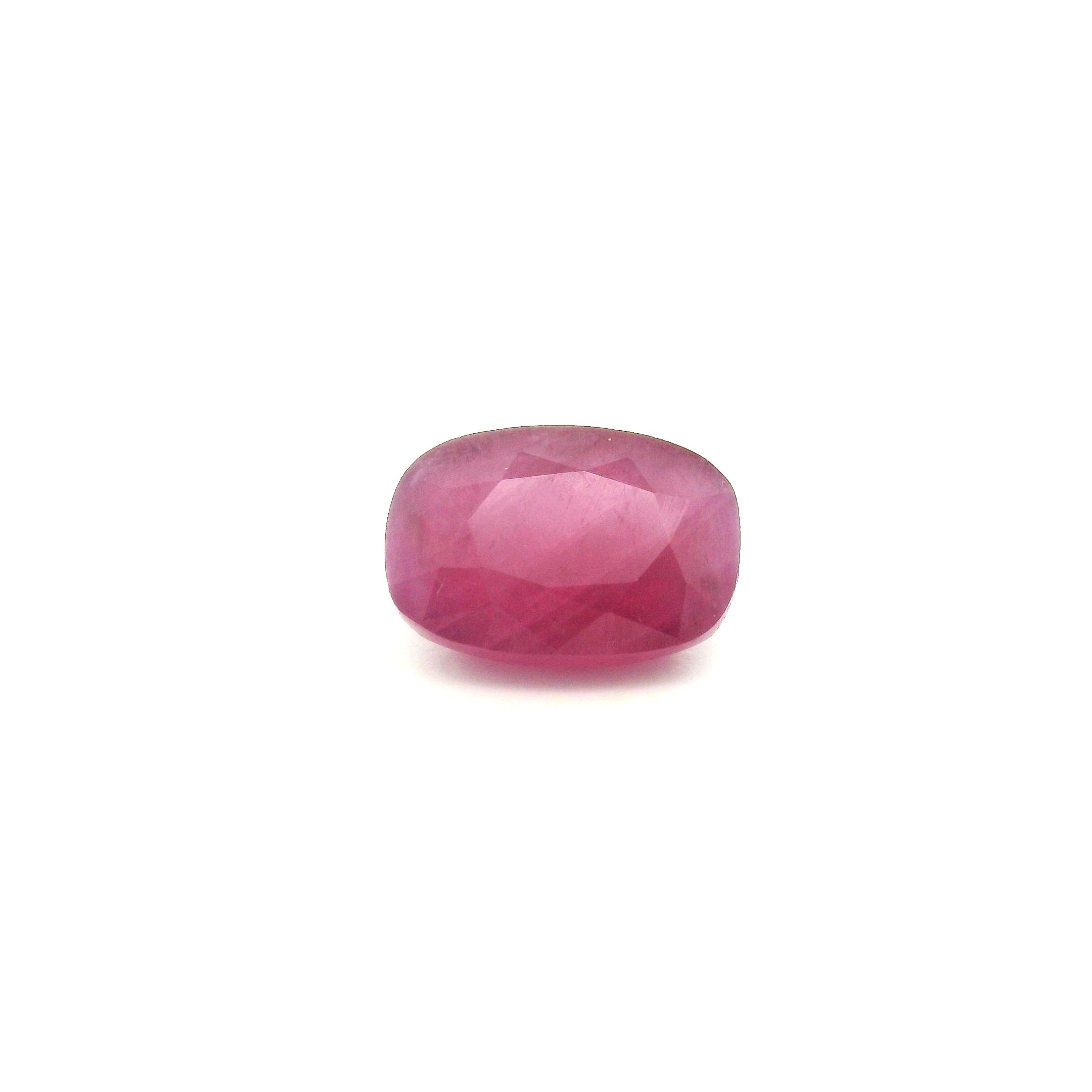 Rubin 3,14 ct, czerwony, szlif cushion
