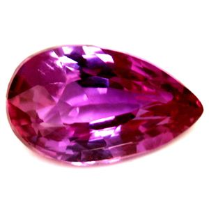 Szafir 1,00 ct, różowy, szlif gruszka